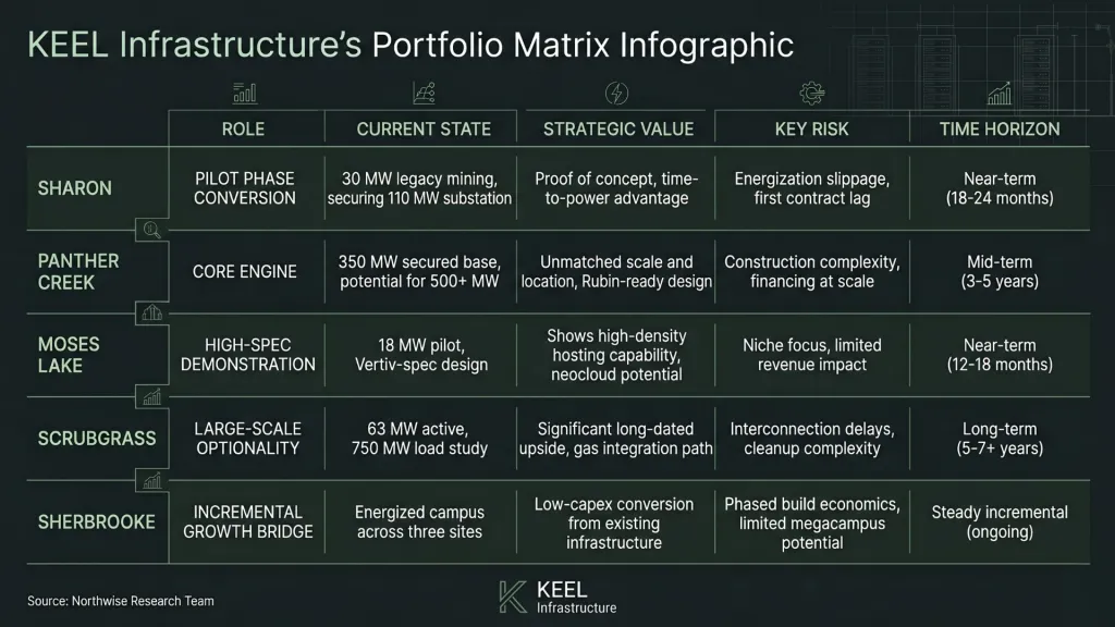 Keel Infra Portfolio Site by Site Matrix Infrographic