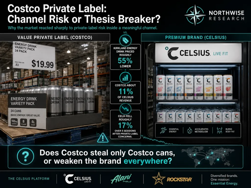 CELH Stock Costco and Kirkland Energy Risk Northwise