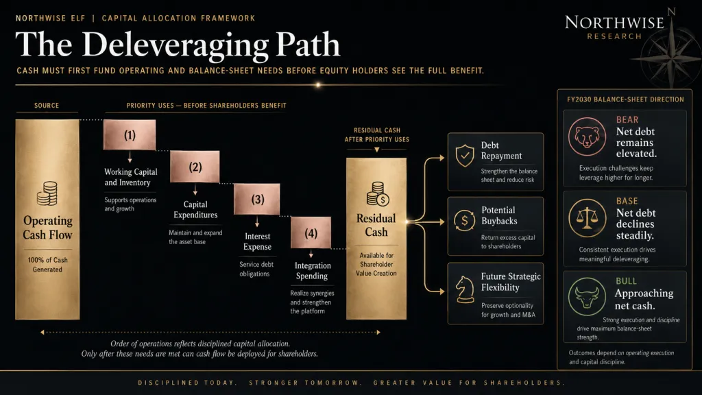 ELF Balance Sheet Debt and Deleveraging Path Northwise