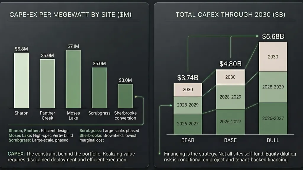 Keel Stock Capex Required per Site and Totals through 2030 Northwise