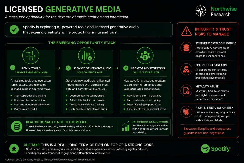 Spotify stock licensed generative media Northwise